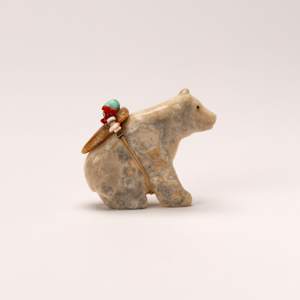Fred Bowannie (1950 - )Seated Bear, Calcite by Fred Bowannie (1950-)  Image: Fred Bowannie (1950 - )Seated Bear, Calcite