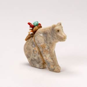 Fred Bowannie (1950 - )Seated Bear, Calcite by Fred Bowannie (1950-)  Image: Fred Bowannie (1950 - )Seated Bear, Calcite