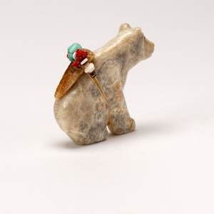 Fred Bowannie (1950 - )Seated Bear, Calcite by Fred Bowannie (1950-)  Image: Fred Bowannie (1950 - )Seated Bear, Calcite