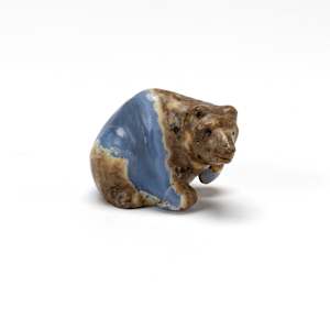 Fred Bowannie, Seated Bear, Blue Chalcedony by Fred Bowannie (1950-)  Image: Fred Bowannie, Seated Bear, Blue Chalcedony