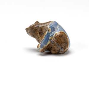 Fred Bowannie, Seated Bear, Blue Chalcedony by Fred Bowannie (1950-)  Image: Fred Bowannie, Seated Bear, Blue Chalcedony