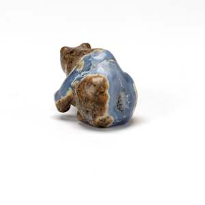 Fred Bowannie, Seated Bear, Blue Chalcedony by Fred Bowannie (1950-)  Image: Fred Bowannie, Seated Bear, Blue Chalcedony