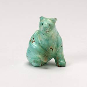 Fred Bowannie,  Seated Bear, Turquoise by Fred Bowannie (1950-)  Image: Fred Bowannie,  Seated Bear, Turquoise