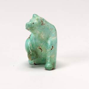 Fred Bowannie,  Seated Bear, Turquoise by Fred Bowannie (1950-)  Image: Fred Bowannie,  Seated Bear, Turquoise
