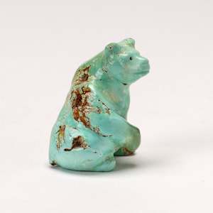 Fred Bowannie,  Seated Bear, Turquoise by Fred Bowannie (1950-)  Image: Fred Bowannie,  Seated Bear, Turquoise