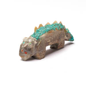 Leonard Halate  1914 - 2001. Stegosaurus 2 by Leonard Halate (1914 - 2001)  Image:  Leonard Halate  1914 - 2001 Stegosaurus 2, Stone, Turquoise, Shell