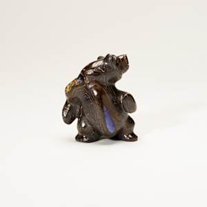 Jeffrey Tsalabutie  1974- 2009   Standing Bear, Boulder Opal by Jeffrey Tsalabutie (1974 - 2009)