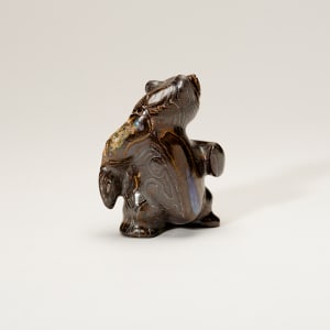 Jeffrey Tsalabutie  1974- 2009   Standing Bear, Boulder Opal by Jeffrey Tsalabutie (1974 - 2009)  Image: Standing Bear