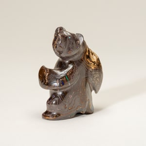 Jeffrey Tsalabutie  1974- 2009   Standing Bear, Boulder Opal by Jeffrey Tsalabutie (1974 - 2009)  Image: Standing Bear
