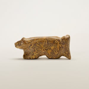 Saul Yuselew (1913 - 2009) Wolf, Fossilized Jasper by Saul Yuselew  Image: Bushytail