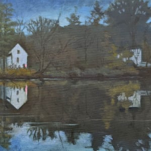 Pond Refelections at Night by Lisa McManus