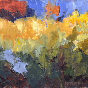 Aster and Hibiscus Leaves by Maggie Capettini