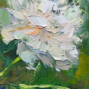 Single White Peony by Maggie Capettini, Image 2.