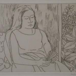 Girl with Fan by Ray Austin Crooke