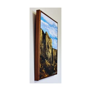 Canyon View Landscape Painting by Helena Kuttner-Giasson  Image:  "Canyon View," an 8 by 10-inch tribute to the raw and timeless beauty of Yosemite National Park.