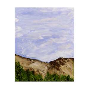 Beyond The Mountains Landscape Painting by Helena Kuttner-Giasson  Image: "Beyond the Mountains,"  transports viewers to the majestic foothills of the Sierra Nevada Mountains