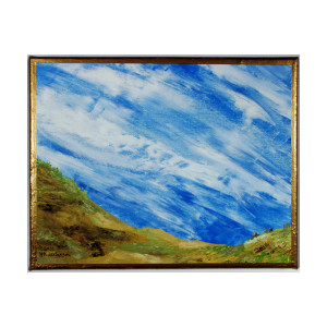 Cloud Currents in Blue Symphony Landscape Painting by Helena Kuttner-Giasson  Image: Cloud Currents in Blue Symphony Landscape Painting