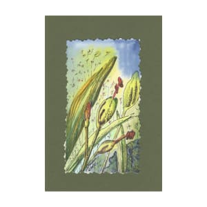 Tangerine Iris Act 3 Floral Painting by Helena Kuttner-Giasson 