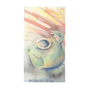 Tea Time 2 Still Life Drawing by Helena Kuttner-Giasson 