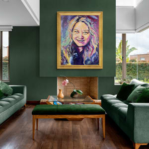 Artist Self Portrait by Carolyn Wonders  Image: Artist Self Portrait in living room