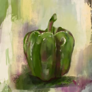 Green Pepper by Carolyn Wonders