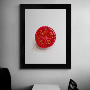 Summer Tomato by Carolyn Wonders  Image: Summer Tomato on Cafe wall