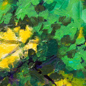 Morning Light on Maple Leaves by Carolyn Wonders  Image: Morning Light on Oak Leaves detail photo 3