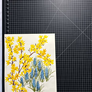 Forsythia & Hyacinths by Vera Neumann 