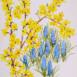 Forsythia & Hyacinths by Vera Neumann 