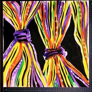 Vera Paints Skeins of Color (Diptych) by Vera Neumann 