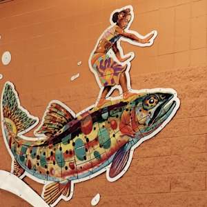 Somewhere Down the Lazy River (Permanent Public Art) by Mario Miguel Echevarria