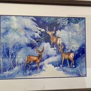 Snow Deer by Pam Hostettler