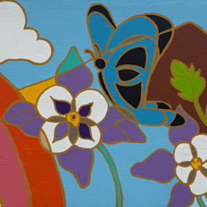 Lemon Gulch Trail Mural (Paint Parker Murals) by LDS Women's Conference  Image: Spanning an impressive 233 feet, this mural was designed by artist Janae Coy (pictured left of Cultural Director Carrie Glassburn), who incorporated themes of nature to represent the visual expression of neighborly love. After Coy outlined the design and color coded them by number, the mural came to life with the help of more than 175 women and girls from 13 congregations from The Church of Jesus Christ of Latter-Day Saints.