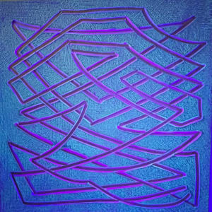 Arising by Duane Bousfield  Image: Florescent pigments used, blacklight image