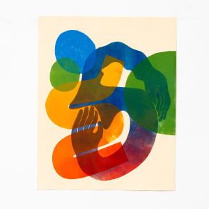 Blue Center Abstract by Rose Jaffe