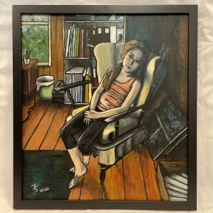 Artist's Daughter in the Studio by Joanne Stowell Artwork  Image: Artist's Daughter - frame