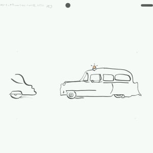 080fune_100comb Ambulance with hearse by Sarah Jane Lapp 