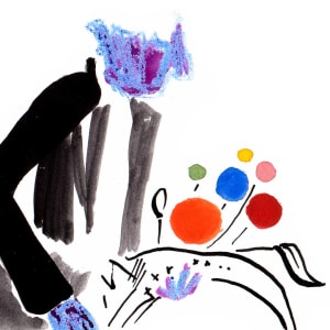 010home_11-touc Man touching flowers by Sarah Jane Lapp 