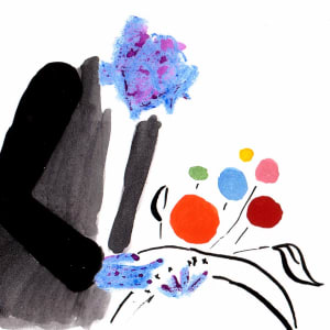 010home_11-touc Man touching flowers by Sarah Jane Lapp 