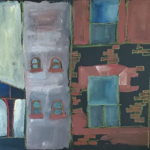 Untitled (Alley with elevated subway) by Sarah Jane Lapp