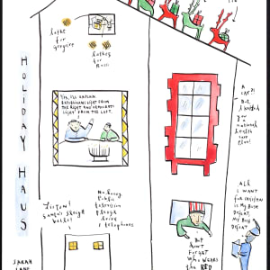 Holiday Haus (red window) by Sarah Jane Lapp 