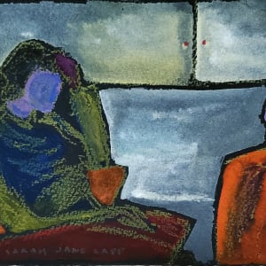Untitled (Two People at Table) by Sarah Jane Lapp  Image: Image for The Drawing Room under 2MB