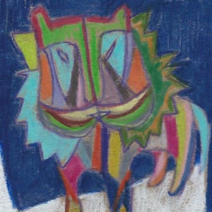Blue lion by Sarah Jane Lapp