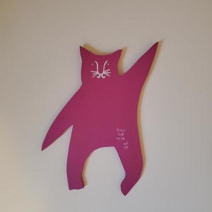 Disco Cat no. 17 (Pink) by Sarah Jane Lapp