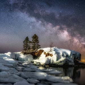 Galactic Core Milky Way, Hollow Rock, Grand Portage, MN by Earl Todd
