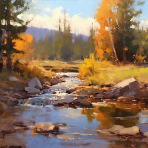 Autumn Stream by Michelle Philip