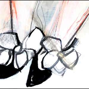 Flowered Party Shoes by Bess Cutler 