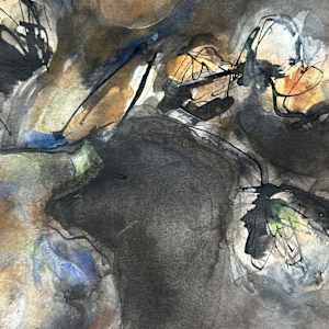 black paintings #3 by Carol Greenwood 