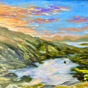 Sunsetting on Healy Pass by Margaret Fischer Dukeman 