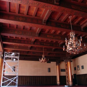 Restoration of the historic ceilings at Los Angeles Park Plaza Hotel by iLia Fresco 